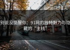 别说没提醒你：91网的独特魅力与隐藏的“主线”